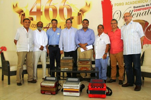 Panelistas de la Conferencia sobre la música vallenata en el 466 aniversario de Valledupar 