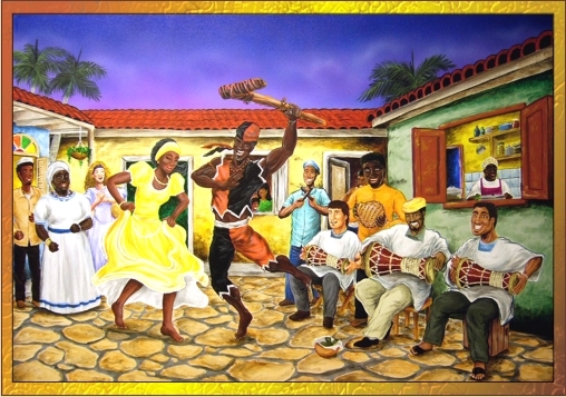Bailes africanos a ritmo de tambor Batá
