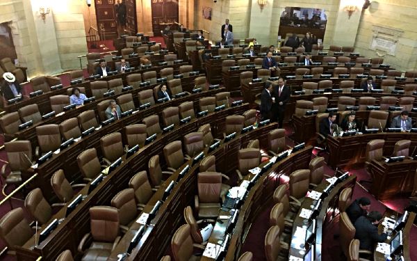 El Congreso en plena sesión, pero vacío... / Foto: La Silla vacía  