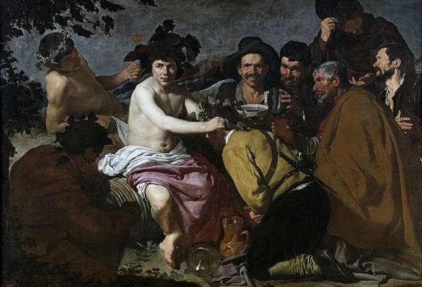 El cuadro El Triunfo de Baco, pintado en 1629 por el pintor Diego Velázquez, conocido popularmente como Los borrachos 