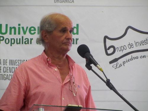 Evelio Daza en el V Encuentro Nacional de Investigadores de la Música Vallenata 