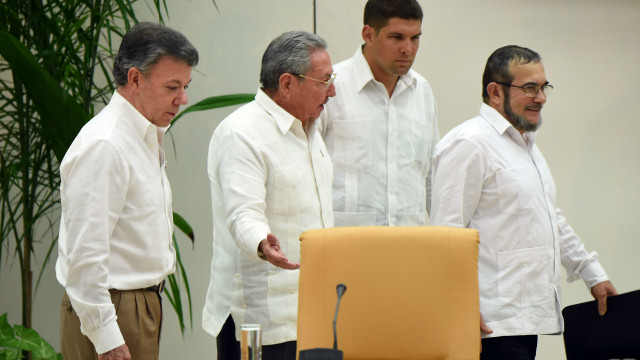 Juan Manuel Santos, Raúl Castro y alias Timoshenko / Foto: Bbc