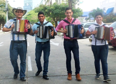 Cuatro reyes vallenatos del 2015 en Barranquilla 