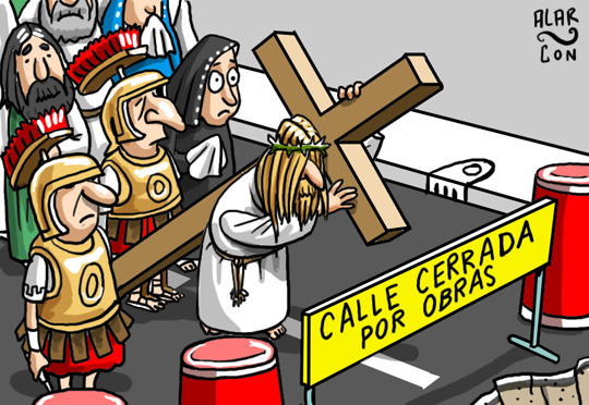 Via crucis / Dibujo de Alarcón 