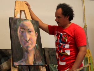 José Luis Molina y el retrato de Milagros Oliveros