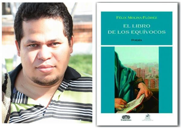 Félix Molina-Flórez y portada de "El libro de los equívocos"