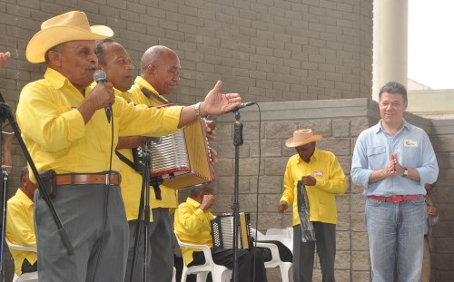 Los Juglares del Vallenato y el presidente Juan Manuel Santos 