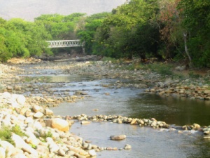 El río Guatapurí en su nivel más bajo (marzo 2014)