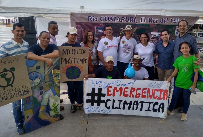 Manifestación organizada en Valledupar a favor de la declaración de la Emergencia climática / Foto: arcivo PanoramaCultural.com.co 