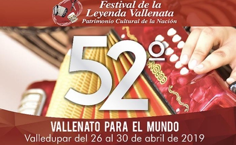 La programación oficial del Festival de la Leyenda Vallenata 2019