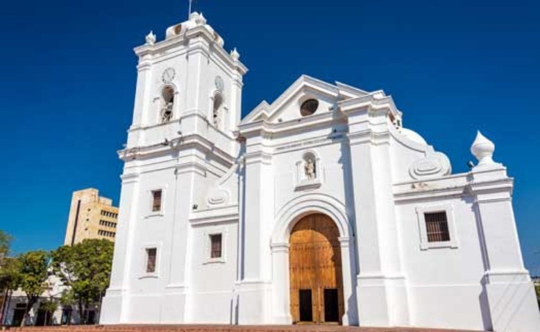 La catedral de la ciudad de Santa Marta: dedicada a su santa patrona 