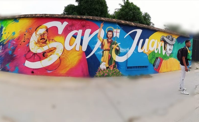 Arte callejero en San Juan del Cesar 