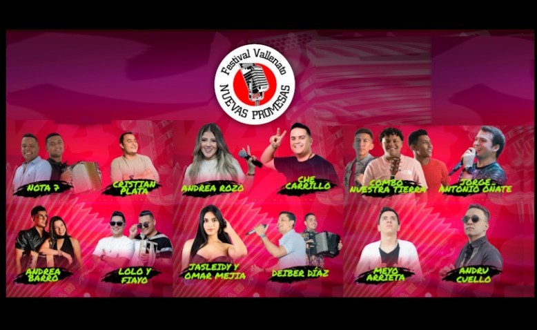 La lista de los 28 participantes del Festival Vallenato Nuevas Promesas